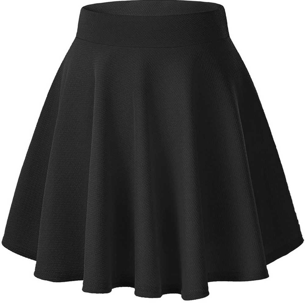 Casual Black Women's Skater Skirt